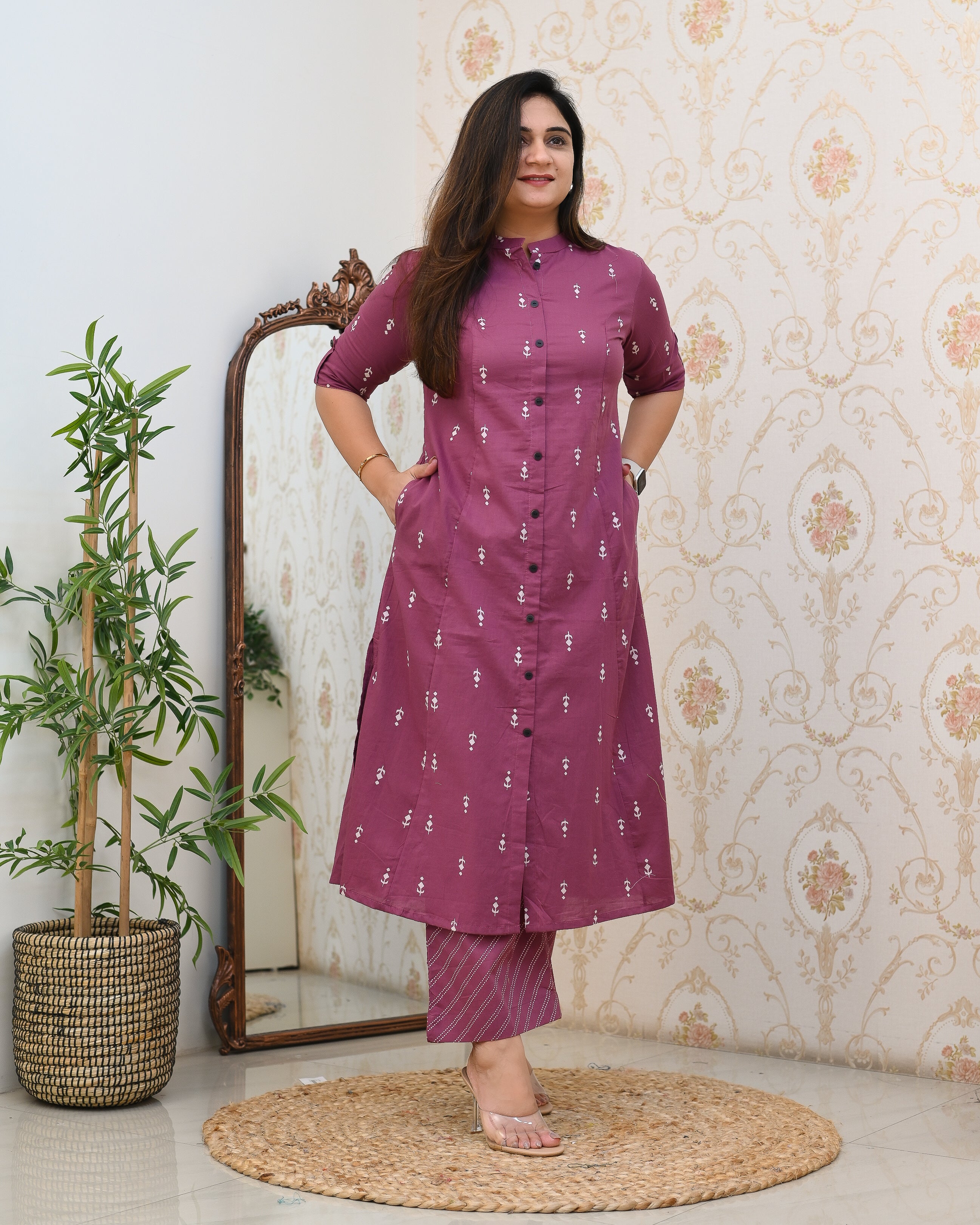 Cotton A-line Casual Coord Set - The Jaipur Studio