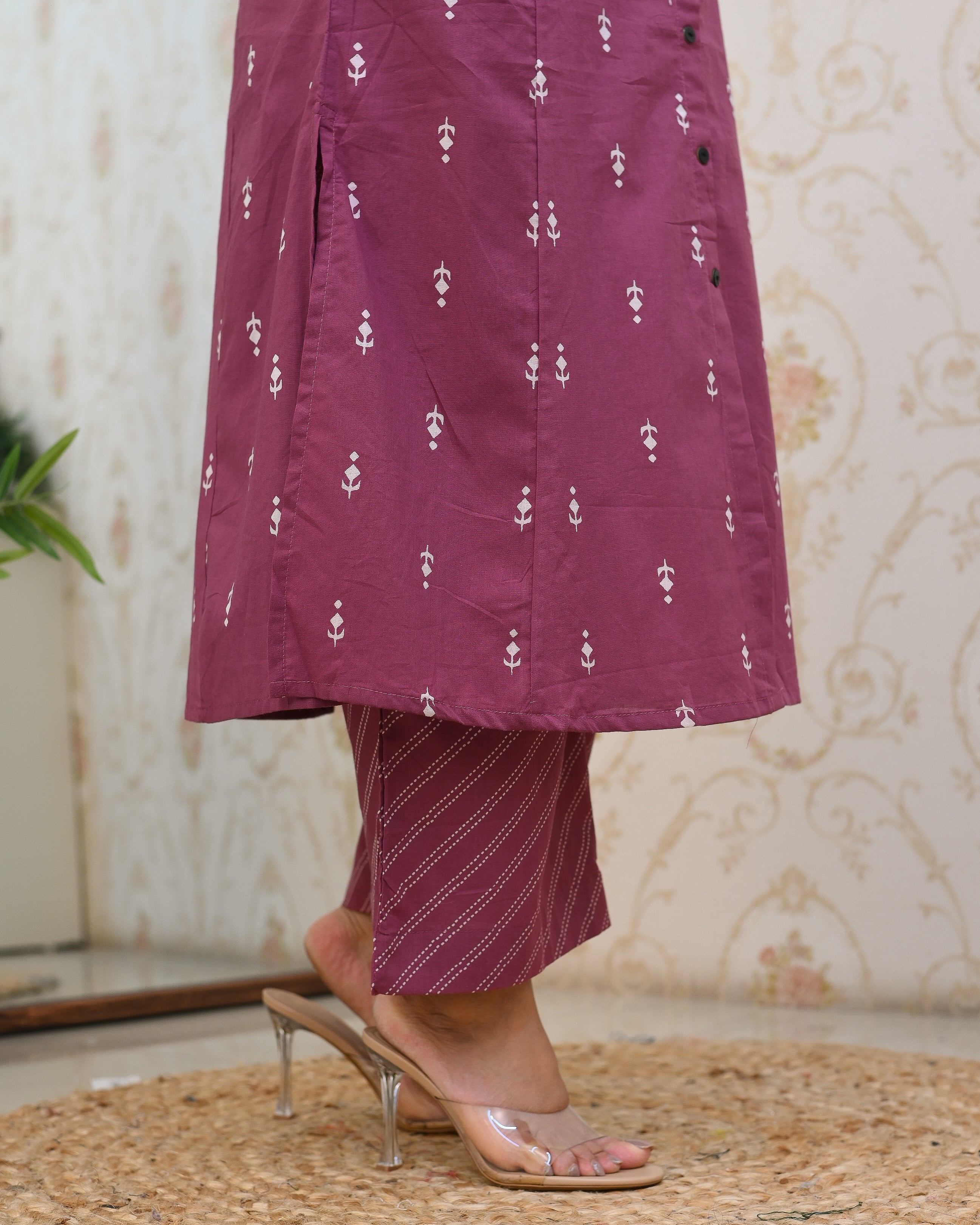 Cotton A-line Casual Coord Set - The Jaipur Studio