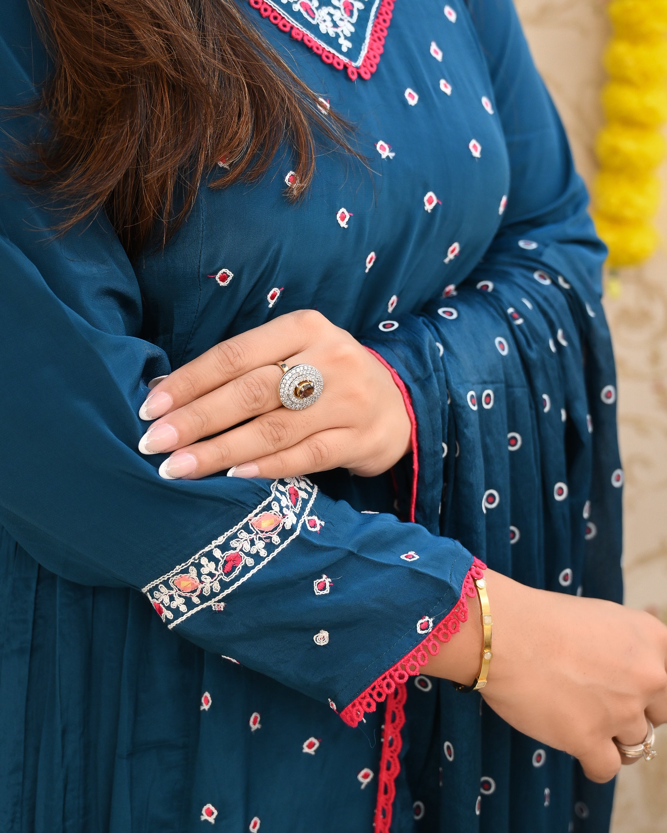 Chinnon Heavy Embroidered Afghani Set - The Jaipur Studio