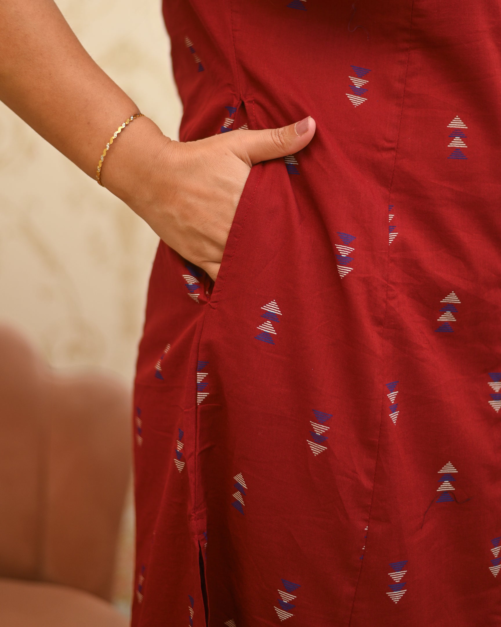 Sonali Cotton Ikkat A-line Coord set - The Jaipur Studio