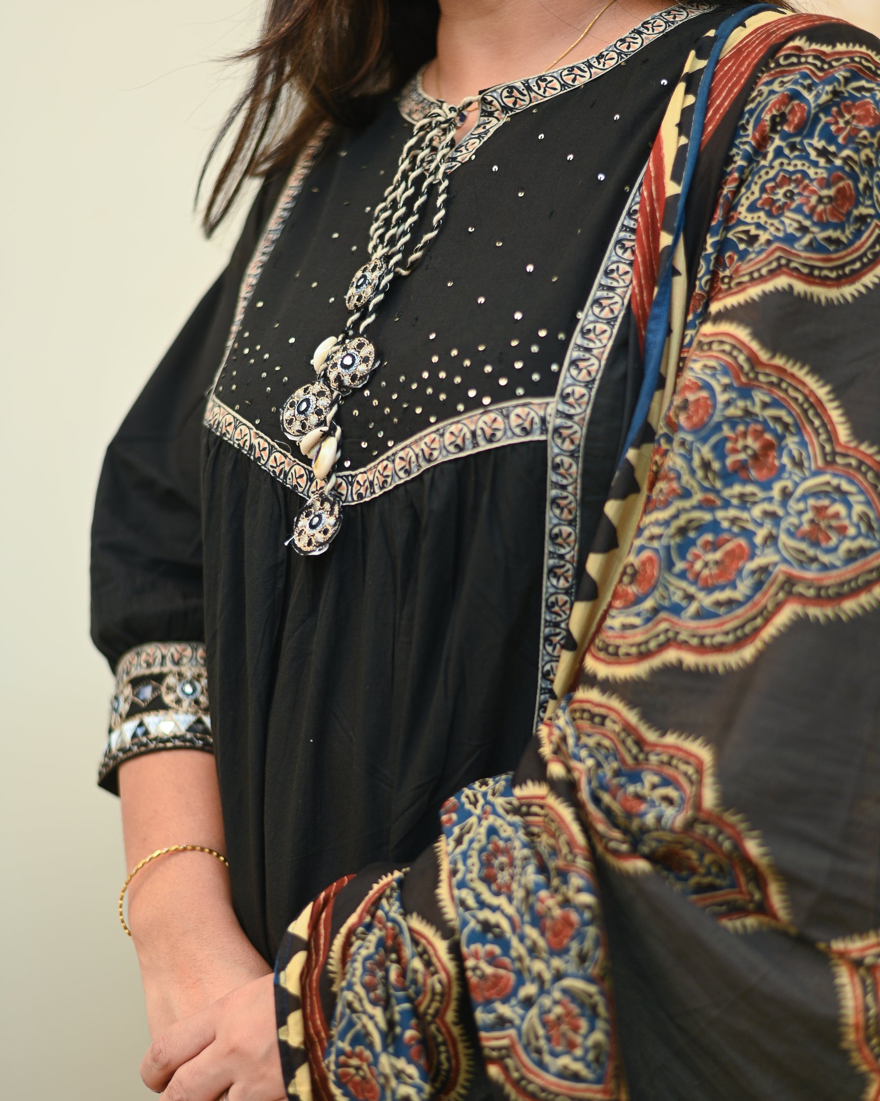 Natasha Cotton Embroidered Pant Set - The Jaipur Studio
