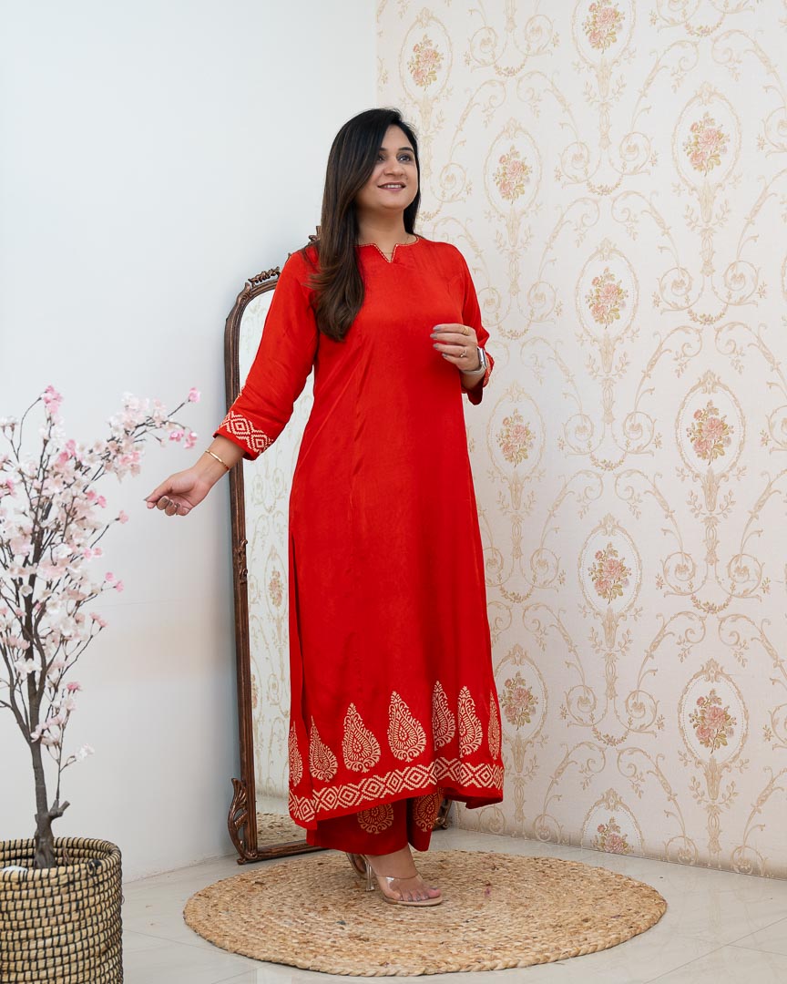 Mayra Muslin Handblock Print Coord Set - The Jaipur Studio