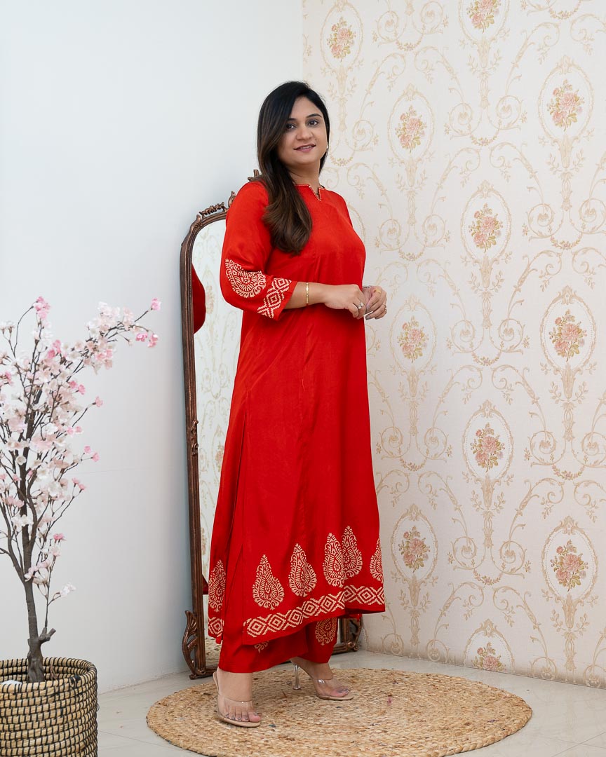 Mayra Muslin Handblock Print Coord Set - The Jaipur Studio