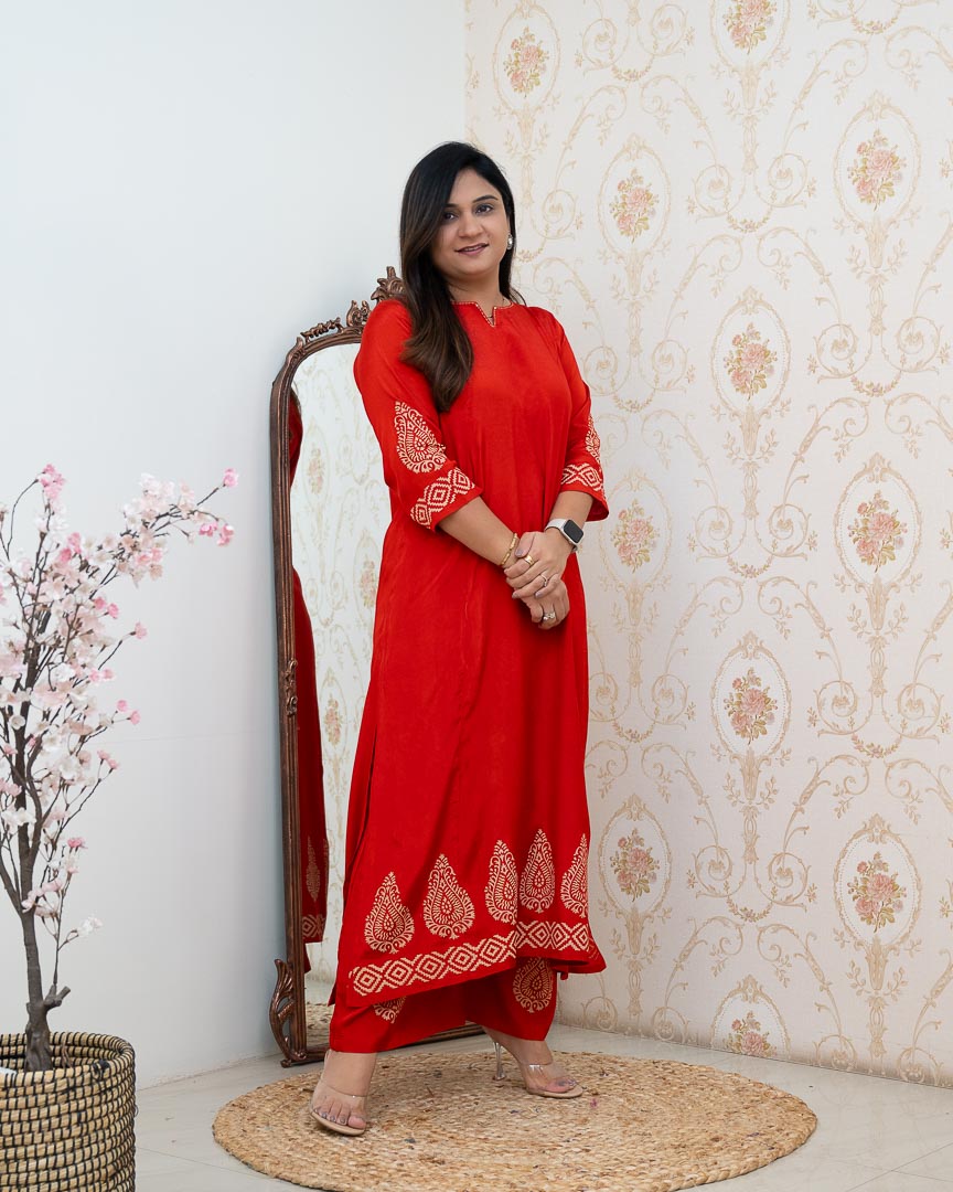Mayra Muslin Handblock Print Coord Set - The Jaipur Studio
