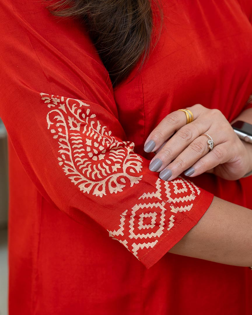 Mayra Muslin Handblock Print Coord Set - The Jaipur Studio