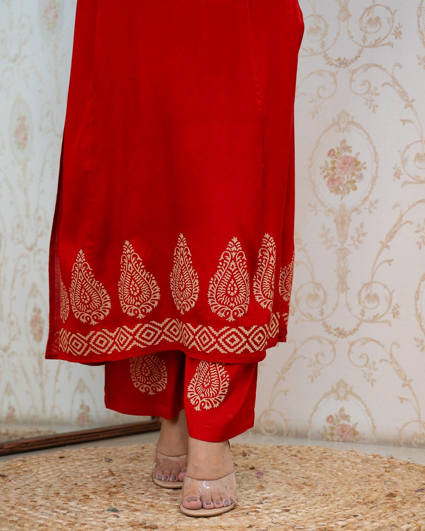 Mayra Muslin Handblock Print Coord Set - The Jaipur Studio