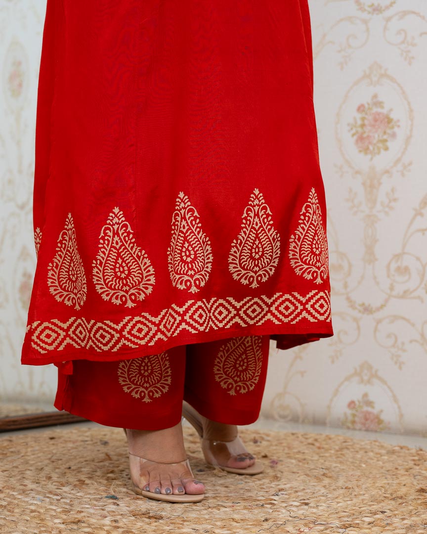 Mayra Muslin Handblock Print Coord Set - The Jaipur Studio