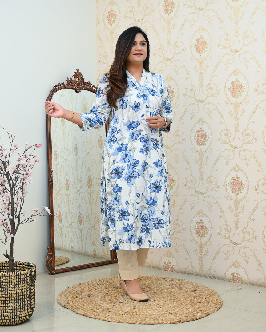 Summerish Cotton Casual Straight Kurta - The Jaipur Studio