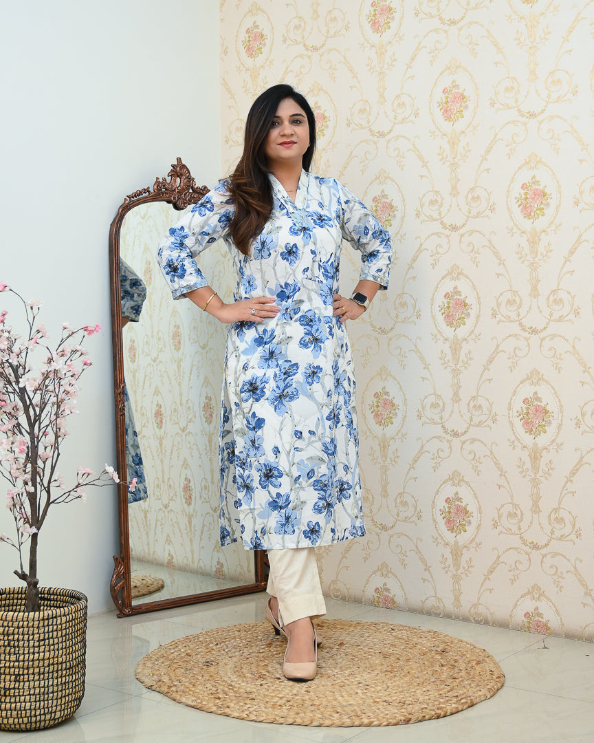 Summerish Cotton Casual Straight Kurta - The Jaipur Studio