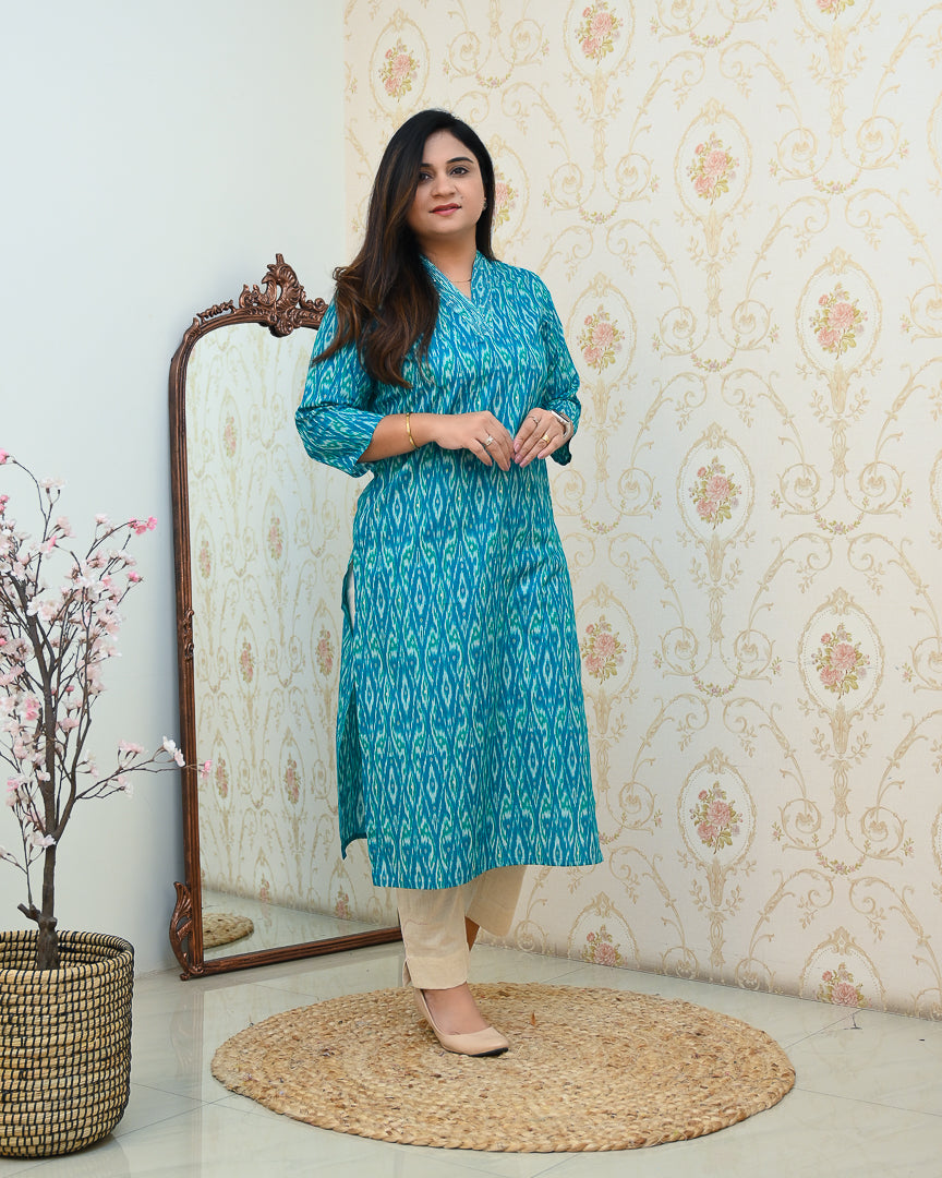 Summerish Cotton Casual Straight Kurta - The Jaipur Studio