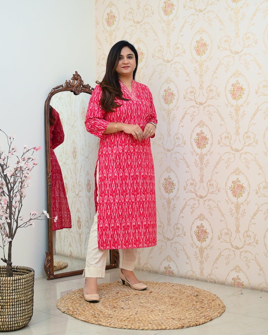 Summerish Cotton Casual Straight Kurta - The Jaipur Studio