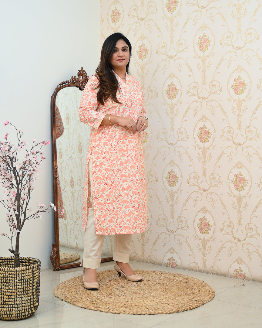 Summerish Cotton Casual Straight Kurta - The Jaipur Studio