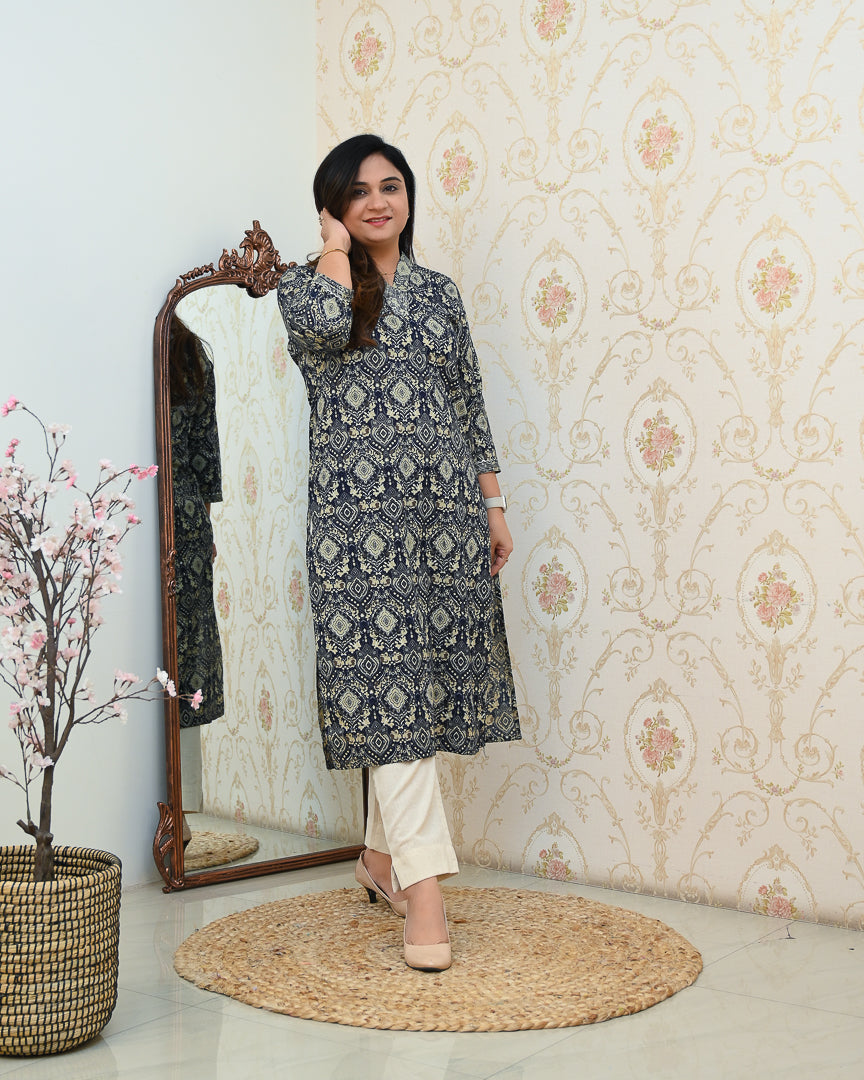 Summerish Cotton Casual Straight Kurta - The Jaipur Studio