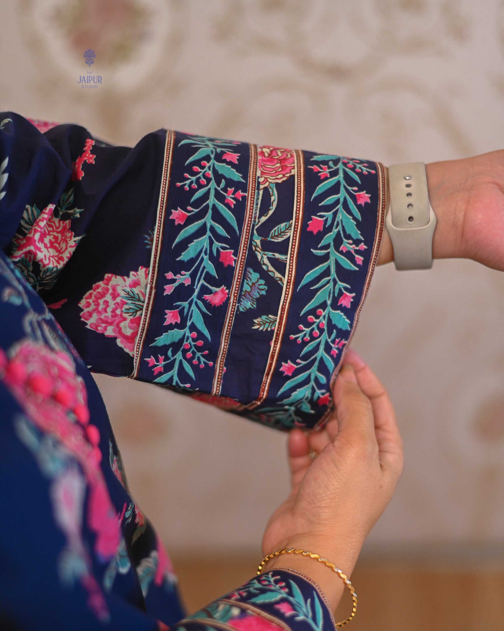 Gulnara Cotton Floral Farshi Salwar Coord Set - The Jaipur Studio