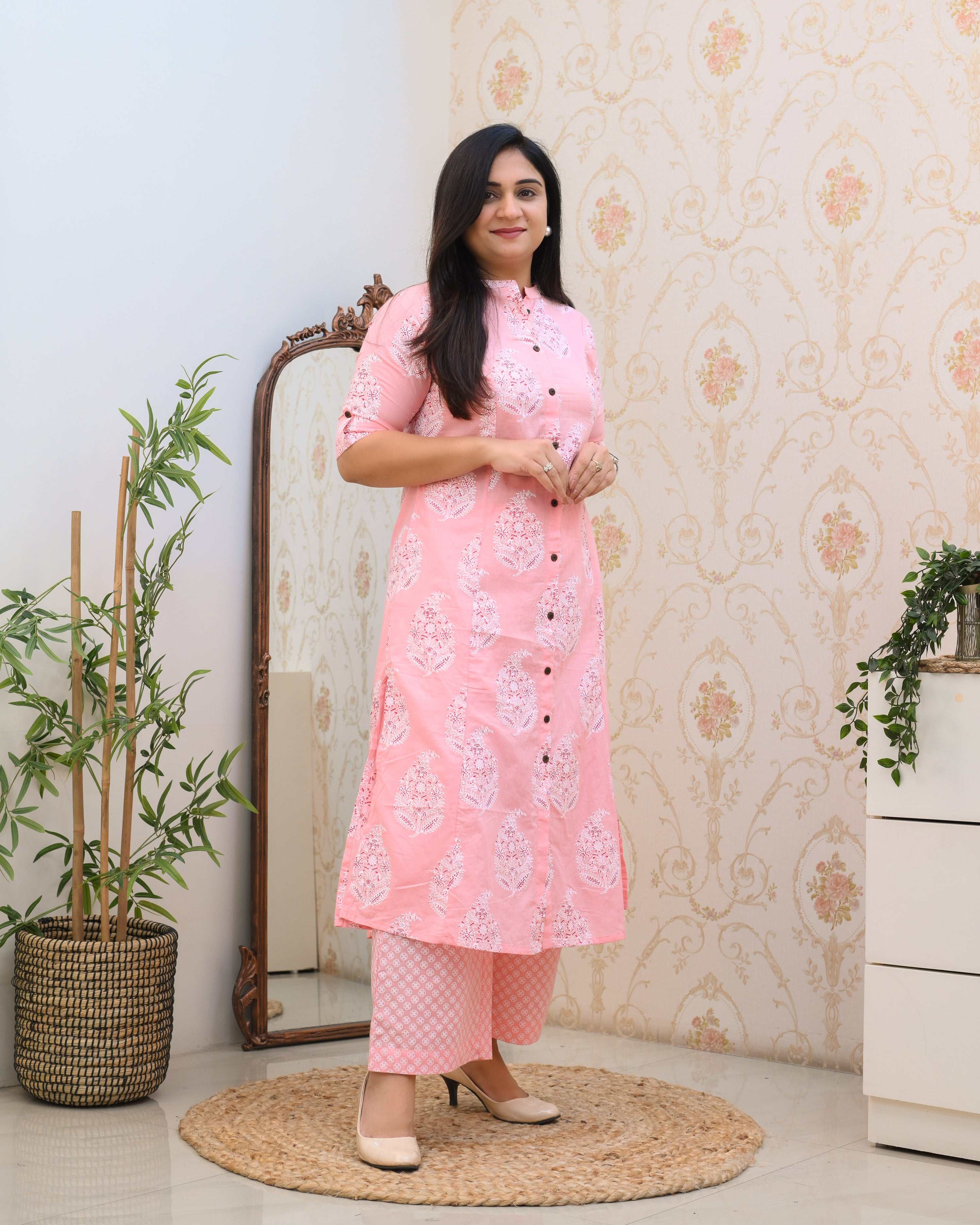 HandBlock Cotton A-line Coord set - The Jaipur Studio