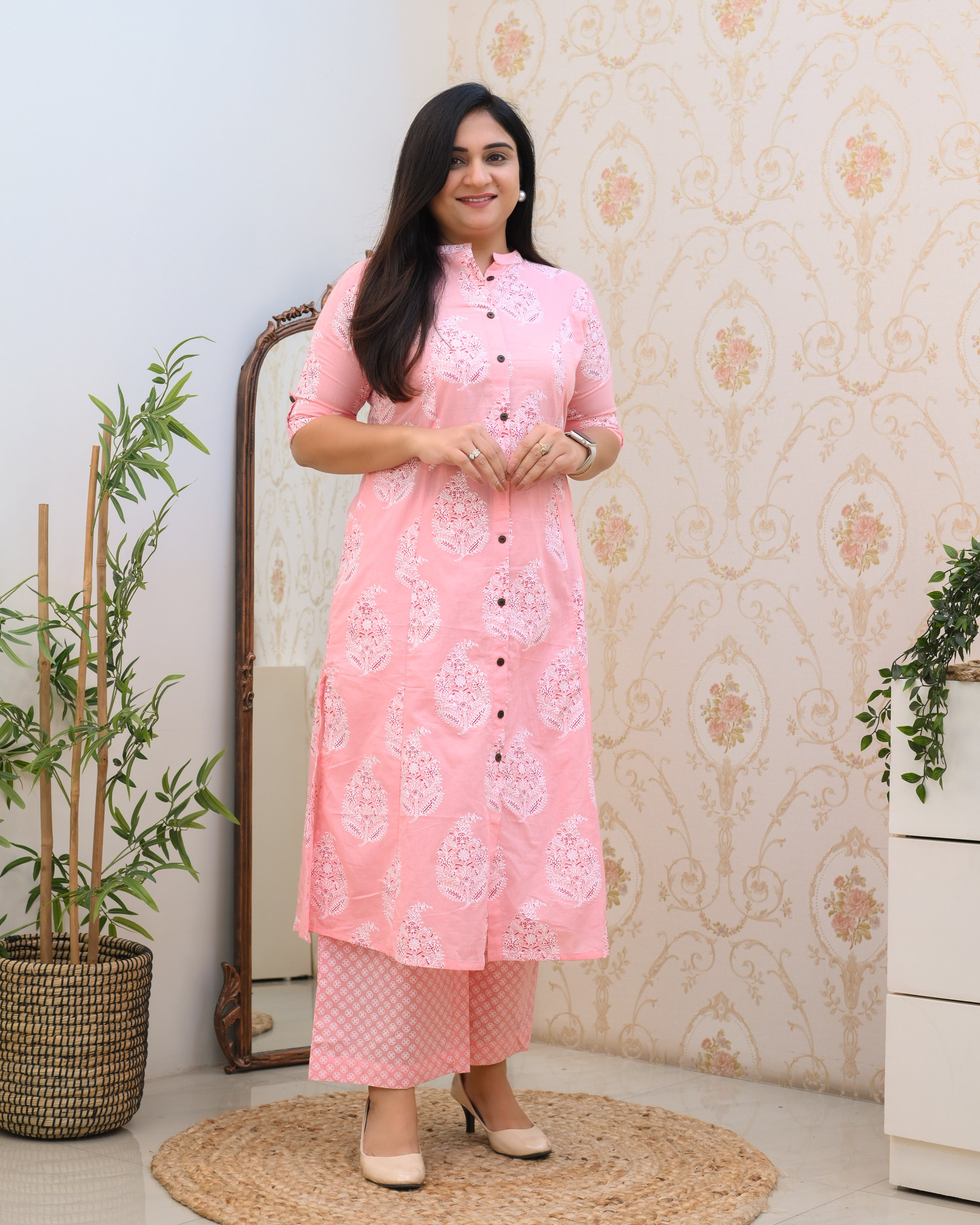 HandBlock Cotton A-line Coord set - The Jaipur Studio
