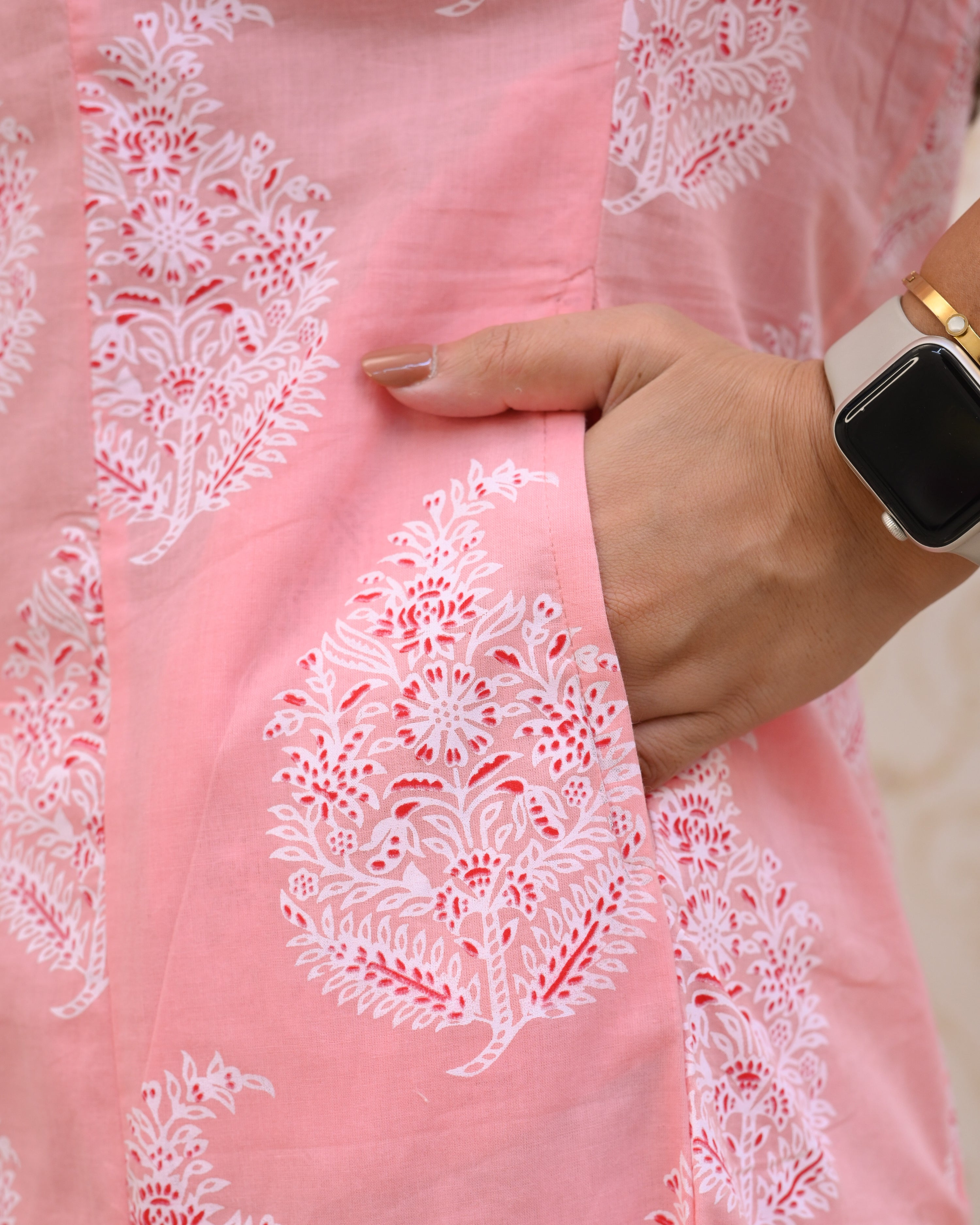 HandBlock Cotton A-line Coord set - The Jaipur Studio