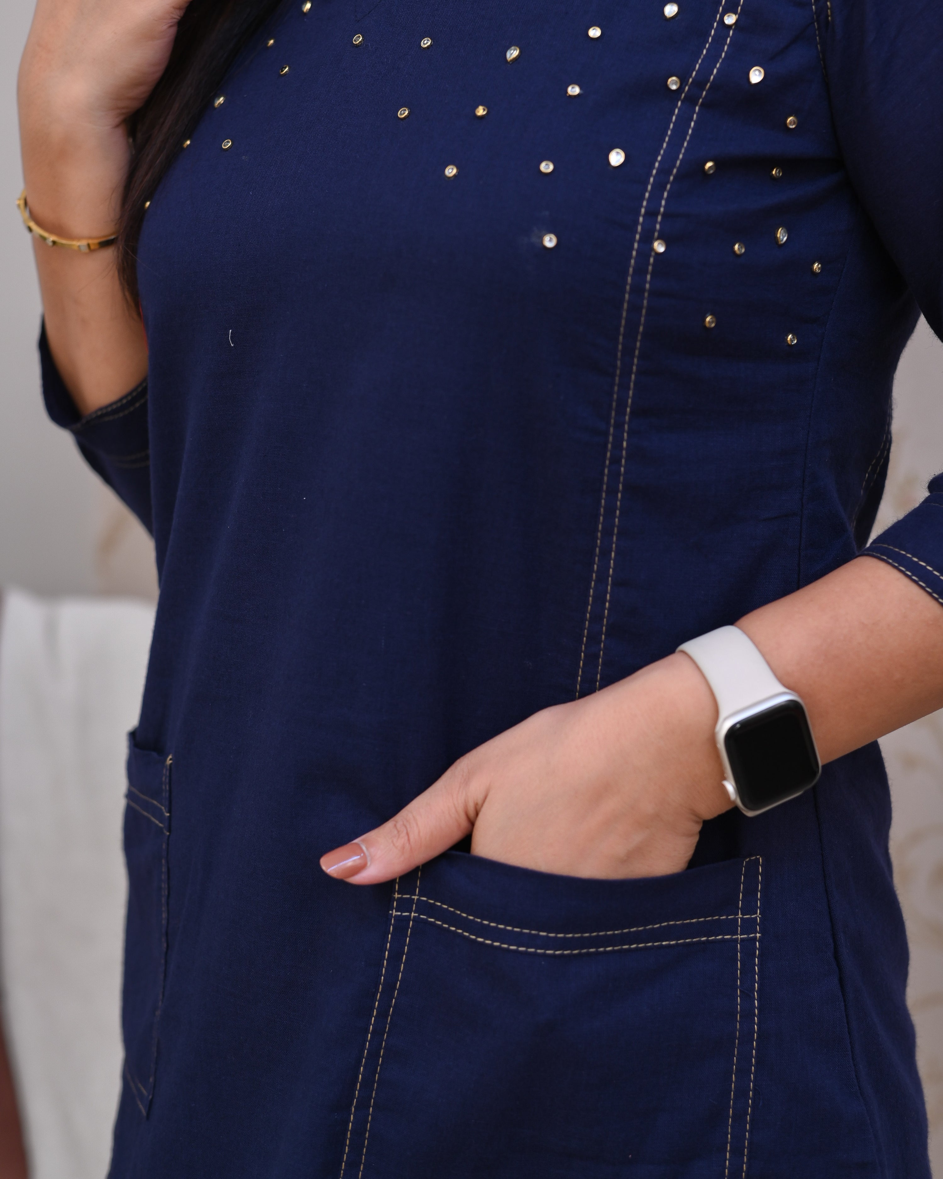 Denim Cotton Trendy Coord Set - The Jaipur Studio