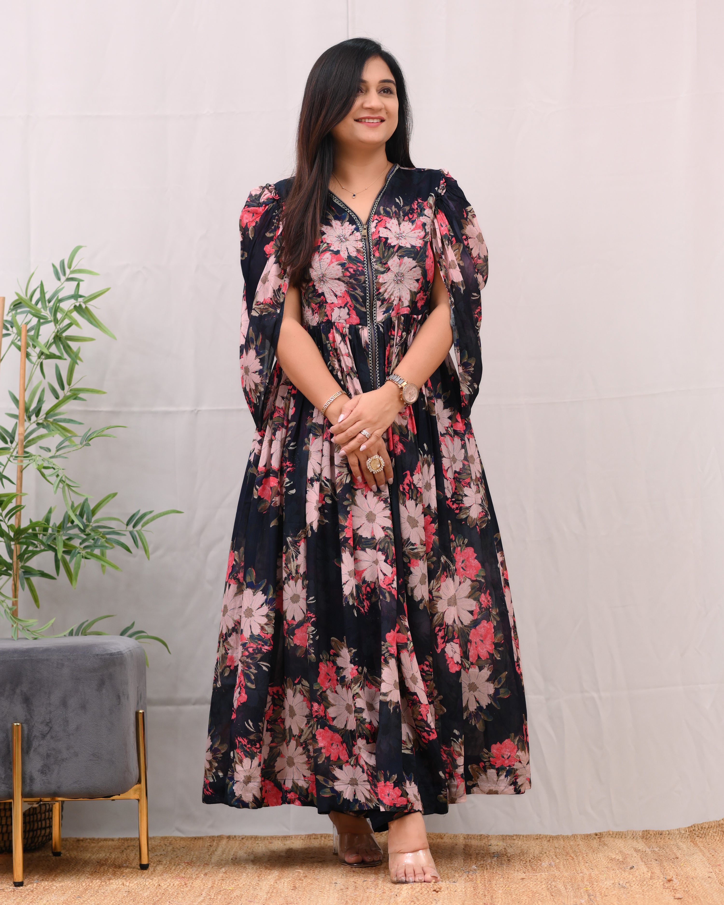 Eila Chinnon HandEmbroidered Indowestern Set - The Jaipur Studio