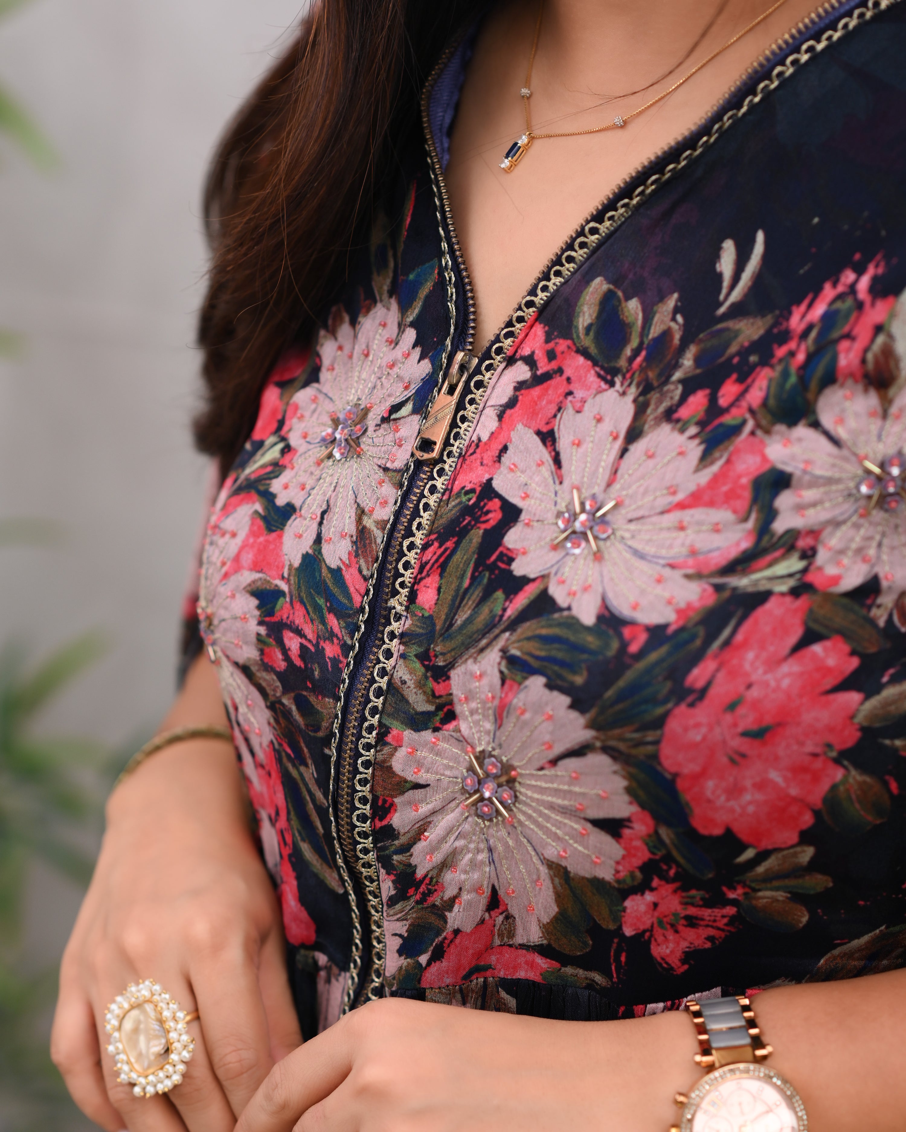 Eila Chinnon HandEmbroidered Indowestern Set - The Jaipur Studio