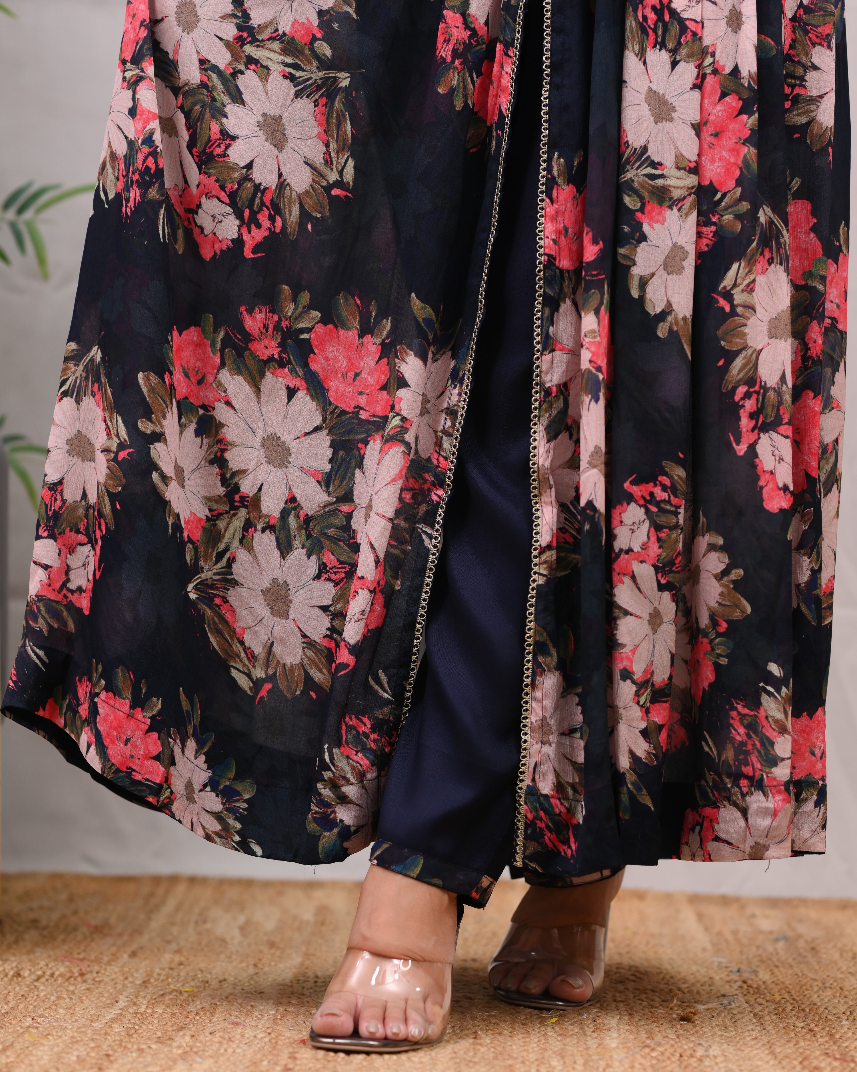 Eila Chinnon HandEmbroidered Indowestern Set - The Jaipur Studio