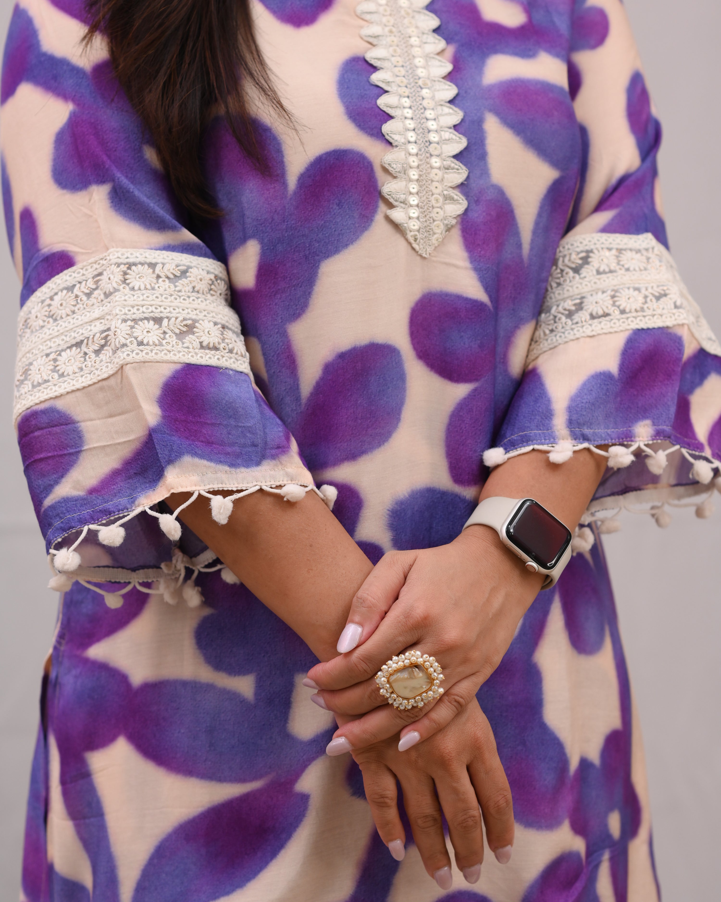 Namya Muslin Embroidered Plazo Set - The Jaipur Studio