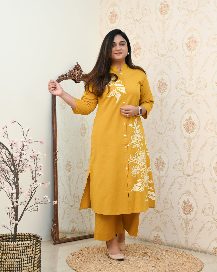 Mehreen Cotton A-line Plazo Set - The Jaipur Studio