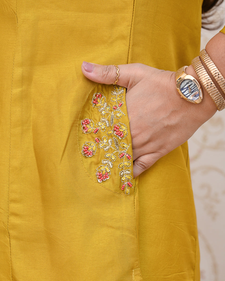 Vaani Silk HandEmbroidered Festive Anarkali Set - The Jaipur Studio