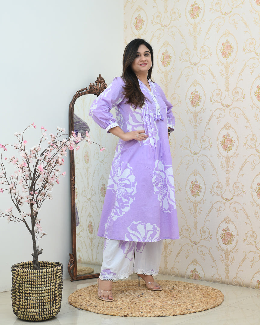 Mishika Cotton A-line Coord set - The Jaipur Studio