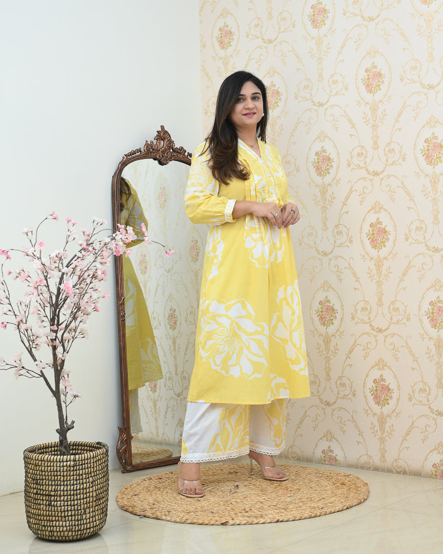 Mishika Cotton A-line Coord set - The Jaipur Studio