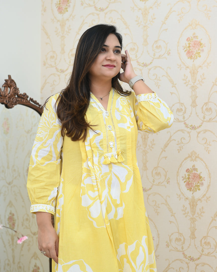 Mishika Cotton A-line Coord set - The Jaipur Studio