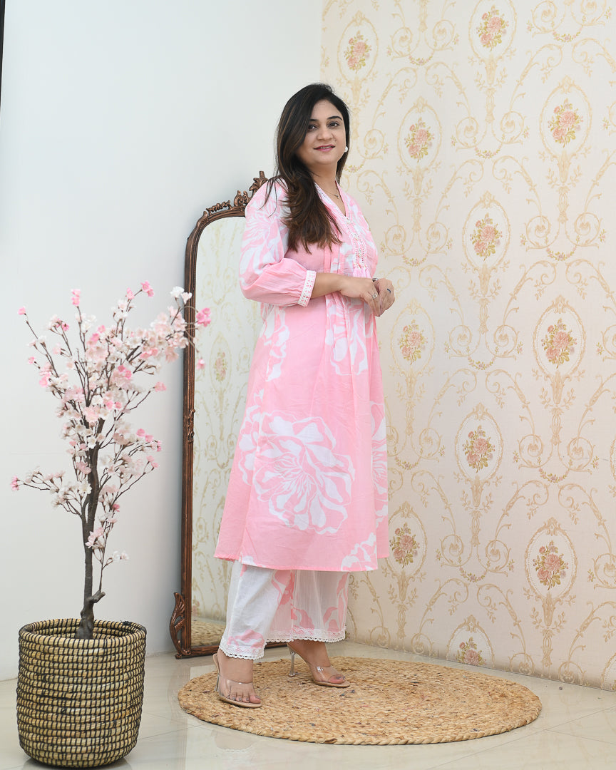 Mishika Cotton A-line Coord set - The Jaipur Studio