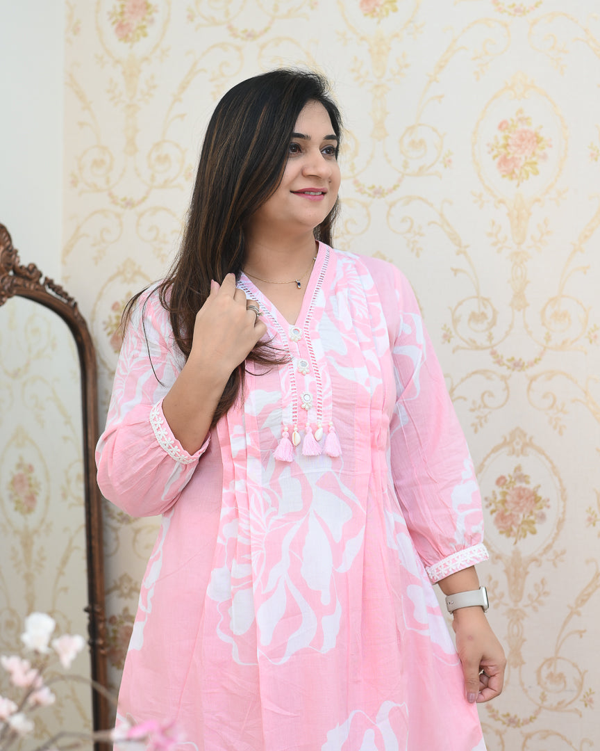 Mishika Cotton A-line Coord set - The Jaipur Studio