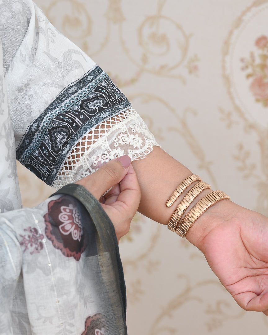 Mugal Print Cotton Embroidered Pant Set - The Jaipur Studio
