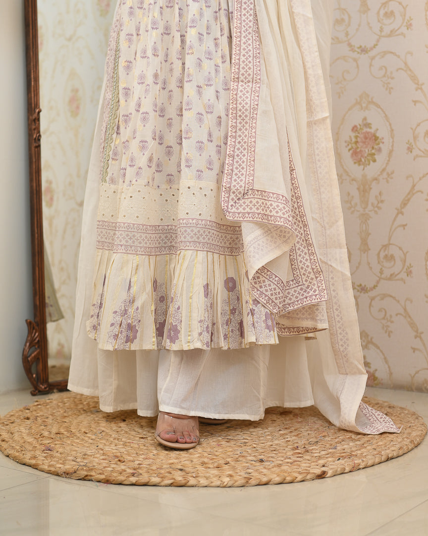 ‘Charvi’ Cotton Embroidered Nyra Divider Set - The Jaipur Studio