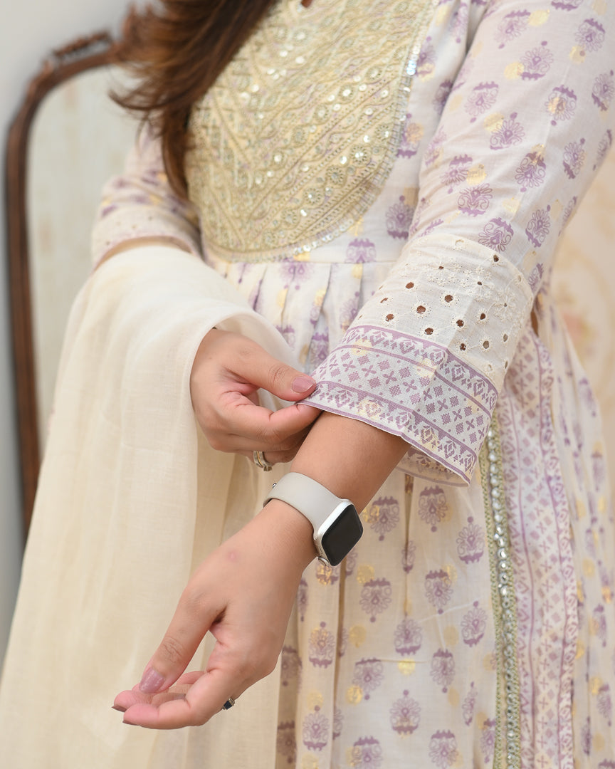 ‘Charvi’ Cotton Embroidered Nyra Divider Set - The Jaipur Studio