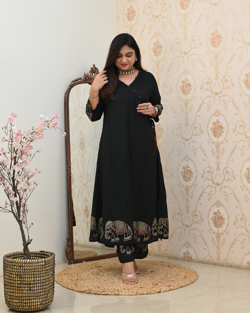 Aashna Muslin A-line plazo Coord Set - The Jaipur Studio