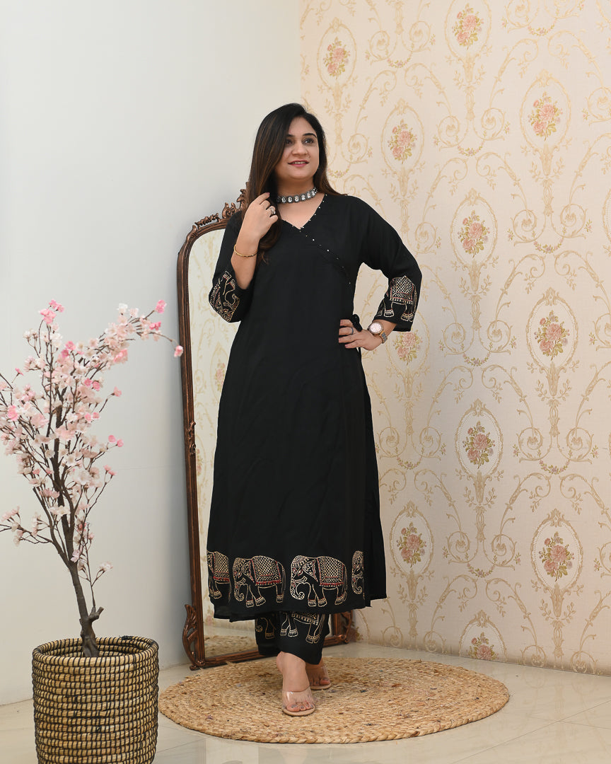 Aashna Muslin A-line plazo Coord Set - The Jaipur Studio