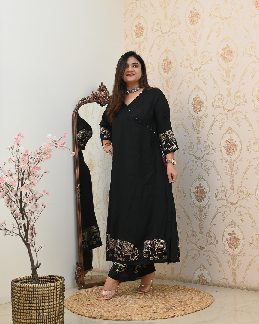 Aashna Muslin A-line plazo Coord Set - The Jaipur Studio