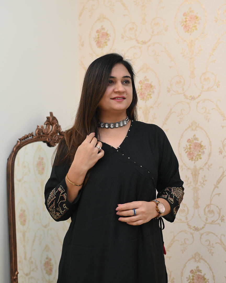 Aashna Muslin A-line plazo Coord Set - The Jaipur Studio