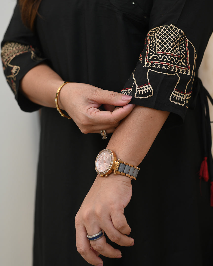 Aashna Muslin A-line plazo Coord Set - The Jaipur Studio