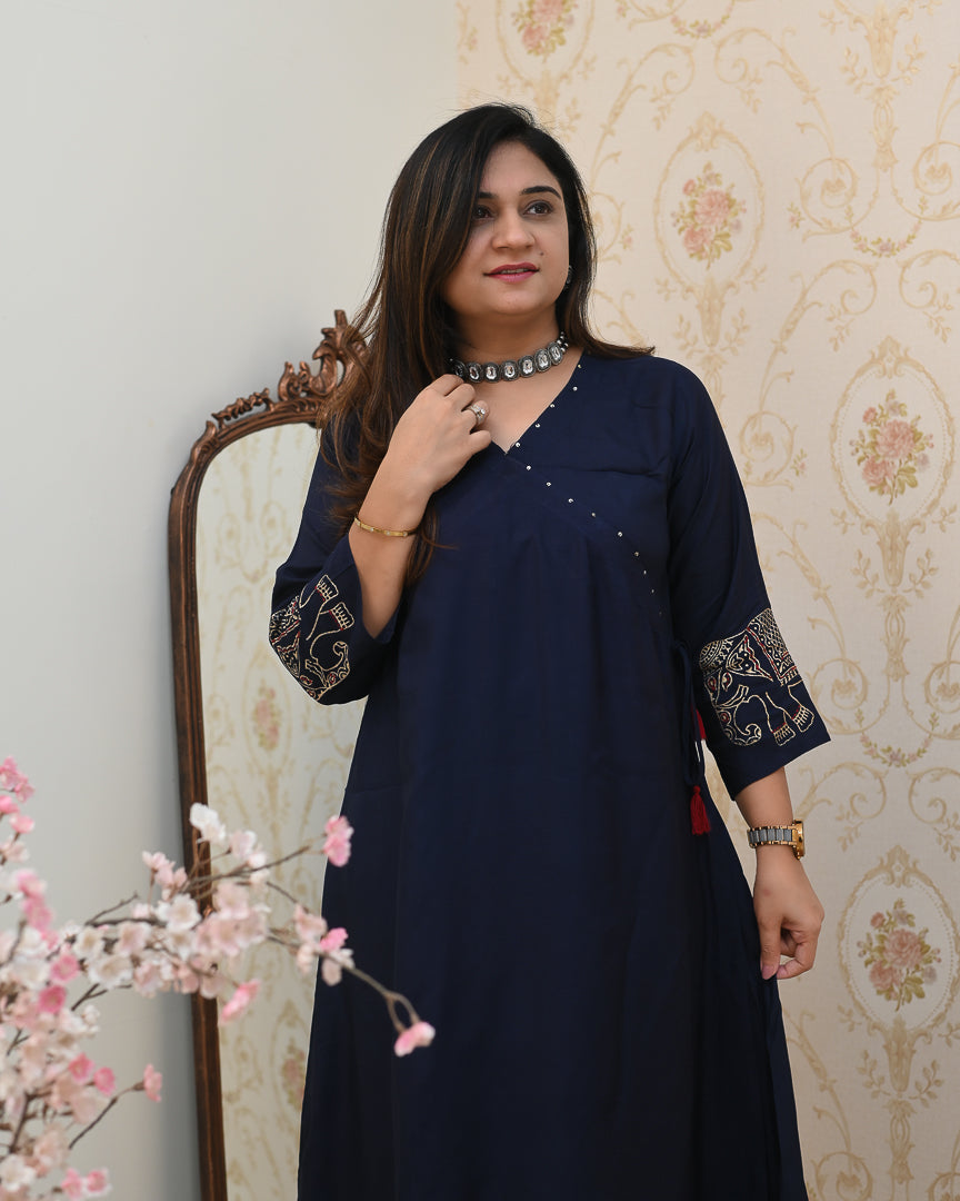 Aashna Muslin A-line plazo Coord Set - The Jaipur Studio
