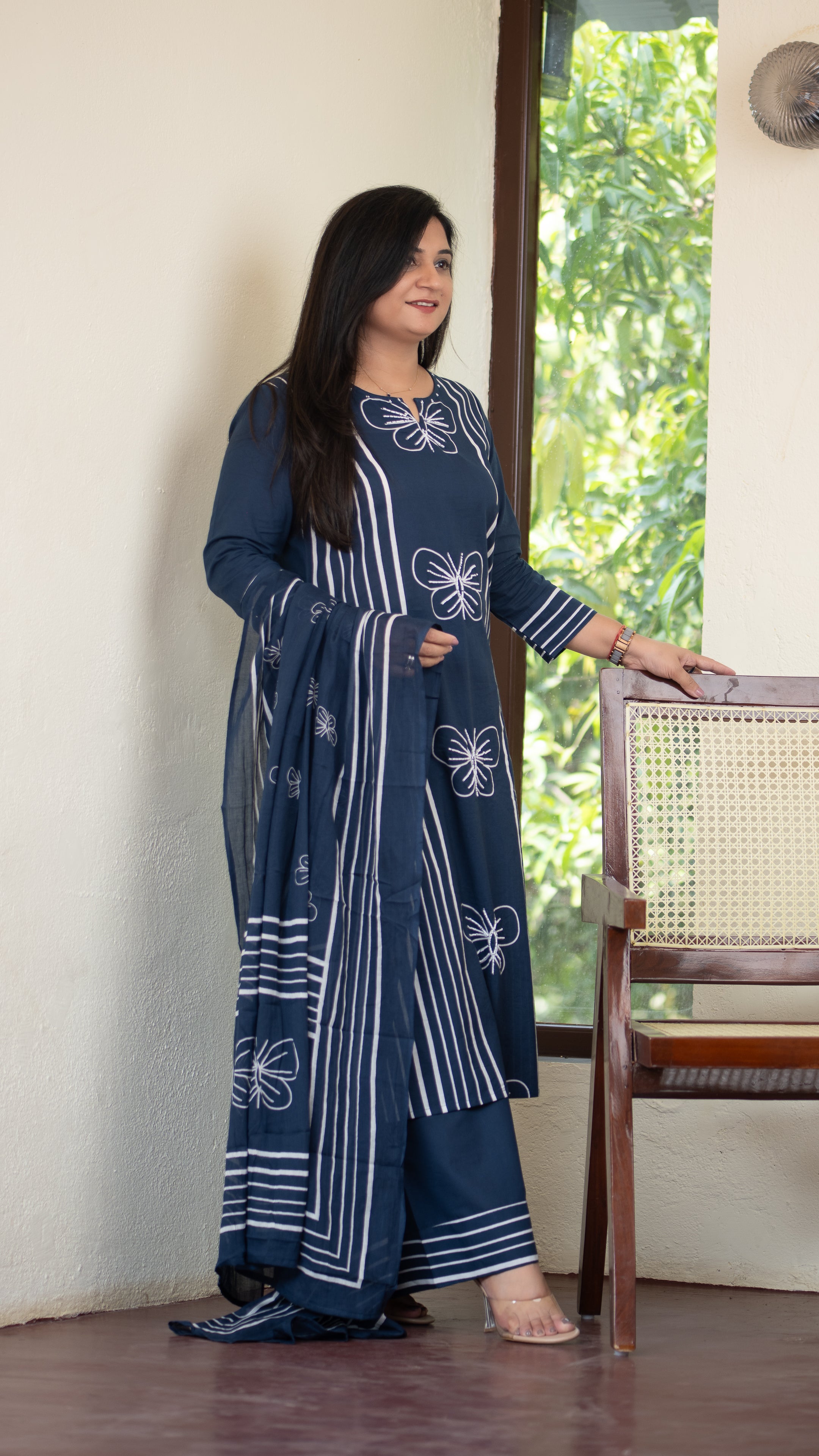 Anaya Cotton HandEmbroidered Divider set - The Jaipur Studio