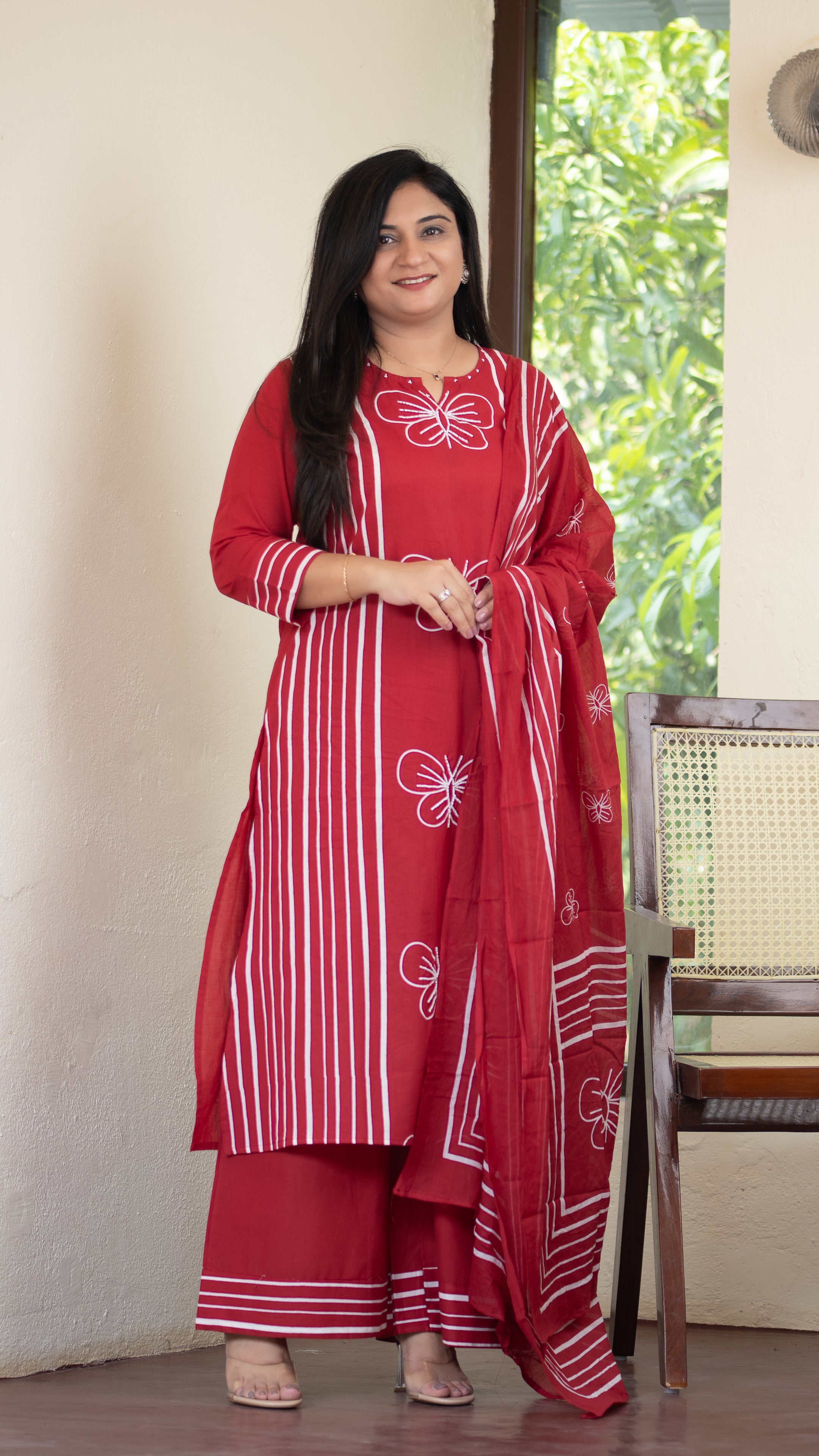 Anaya Cotton HandEmbroidered Divider set - The Jaipur Studio
