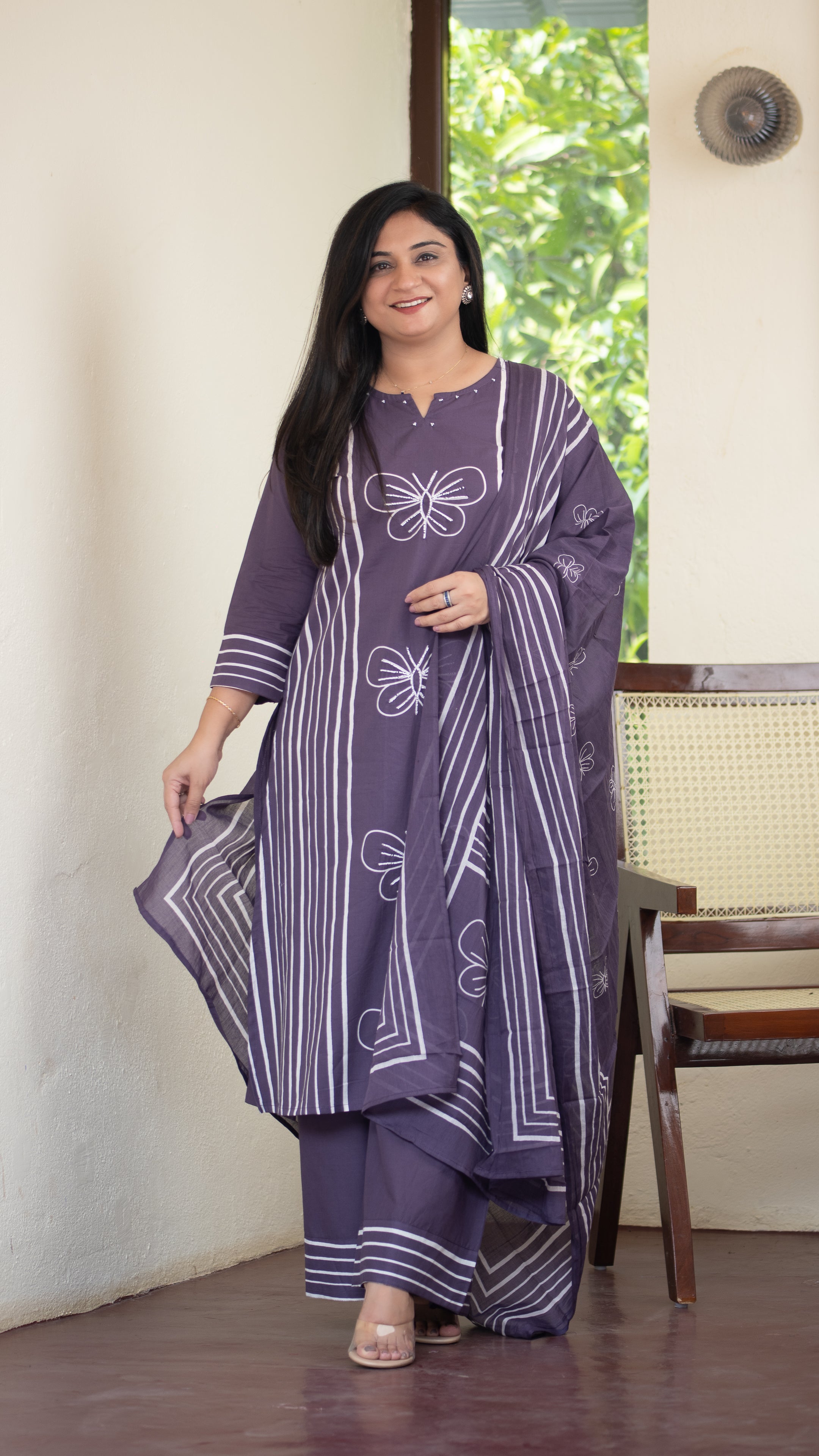 Anaya Cotton HandEmbroidered Divider set - The Jaipur Studio