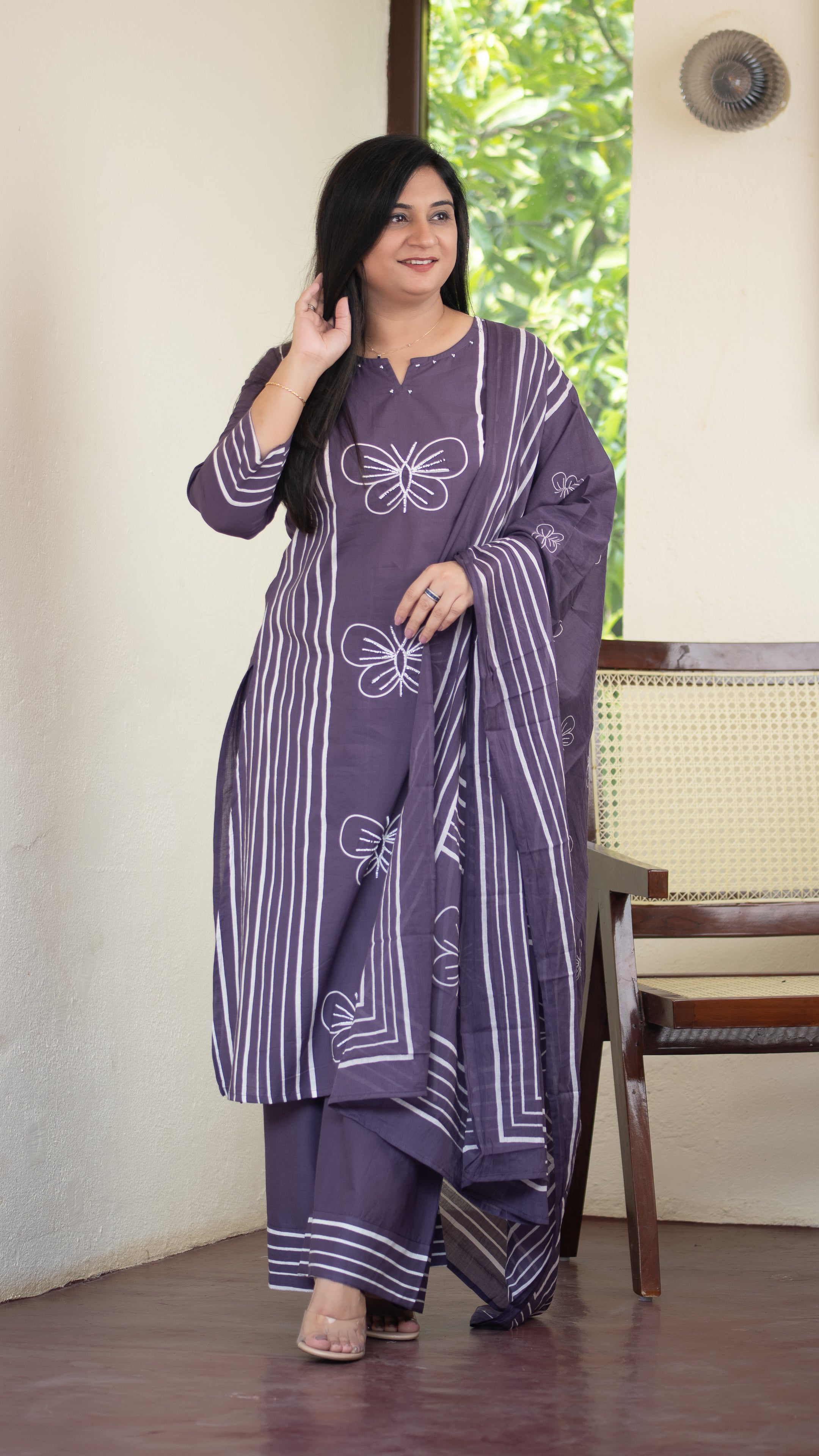 Anaya Cotton HandEmbroidered Divider set - The Jaipur Studio