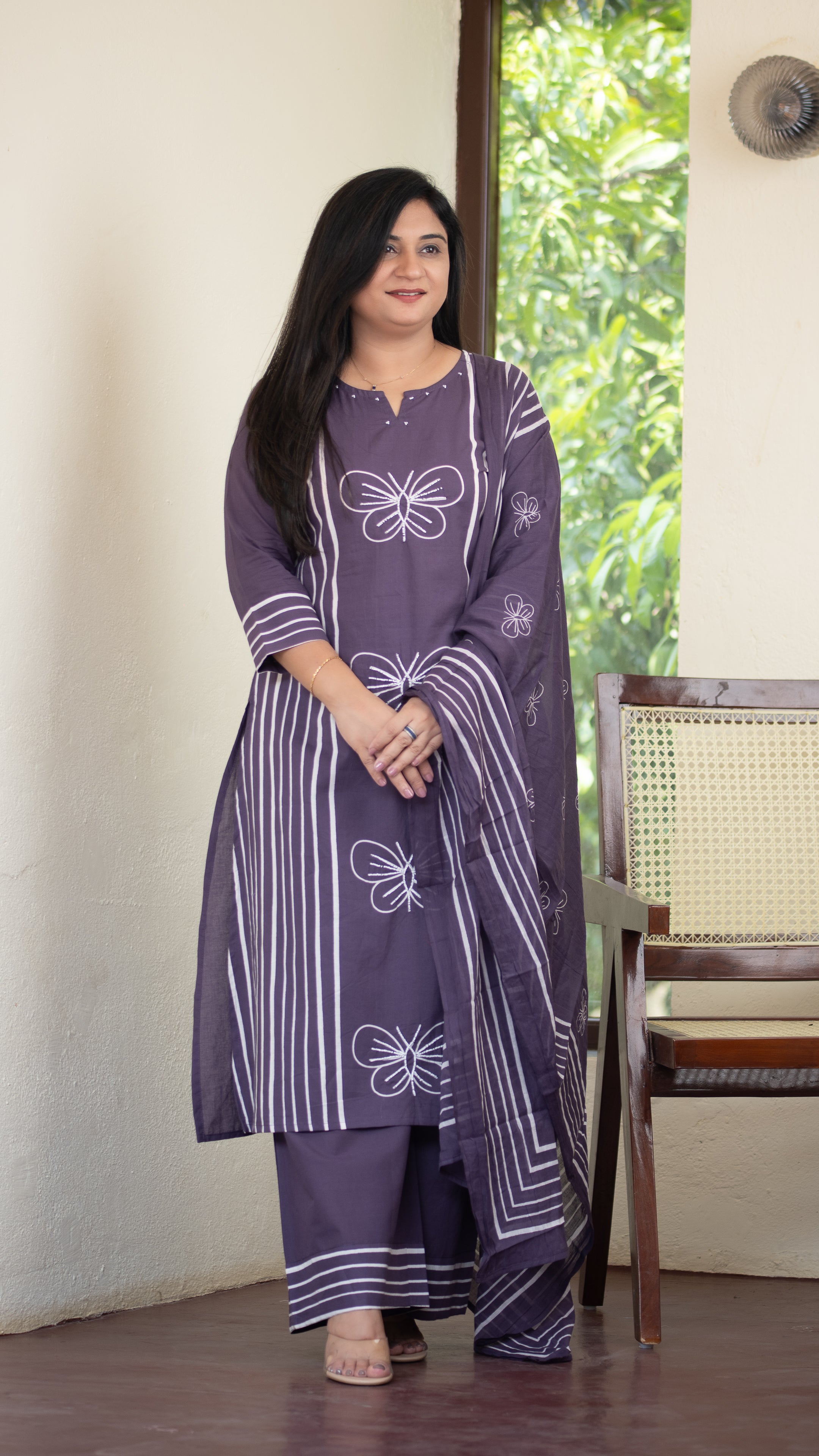 Anaya Cotton HandEmbroidered Divider set - The Jaipur Studio