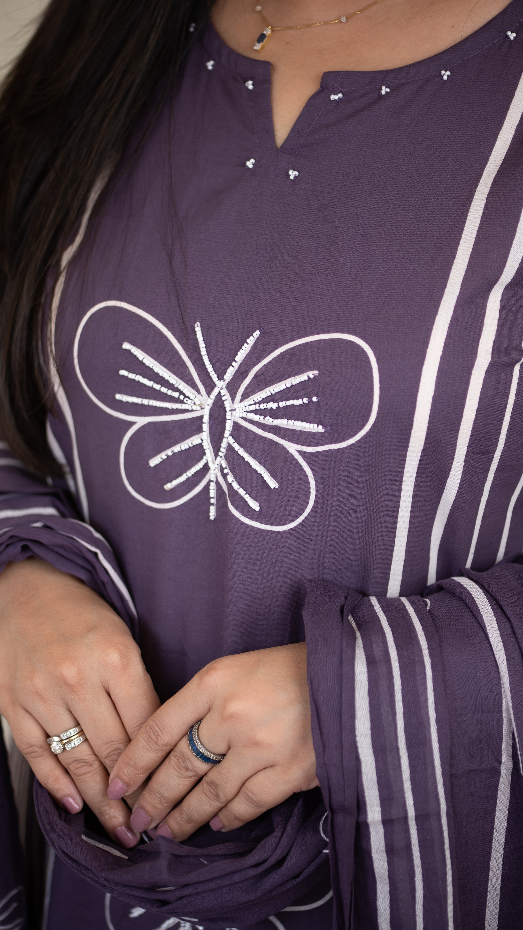 Anaya Cotton HandEmbroidered Divider set - The Jaipur Studio
