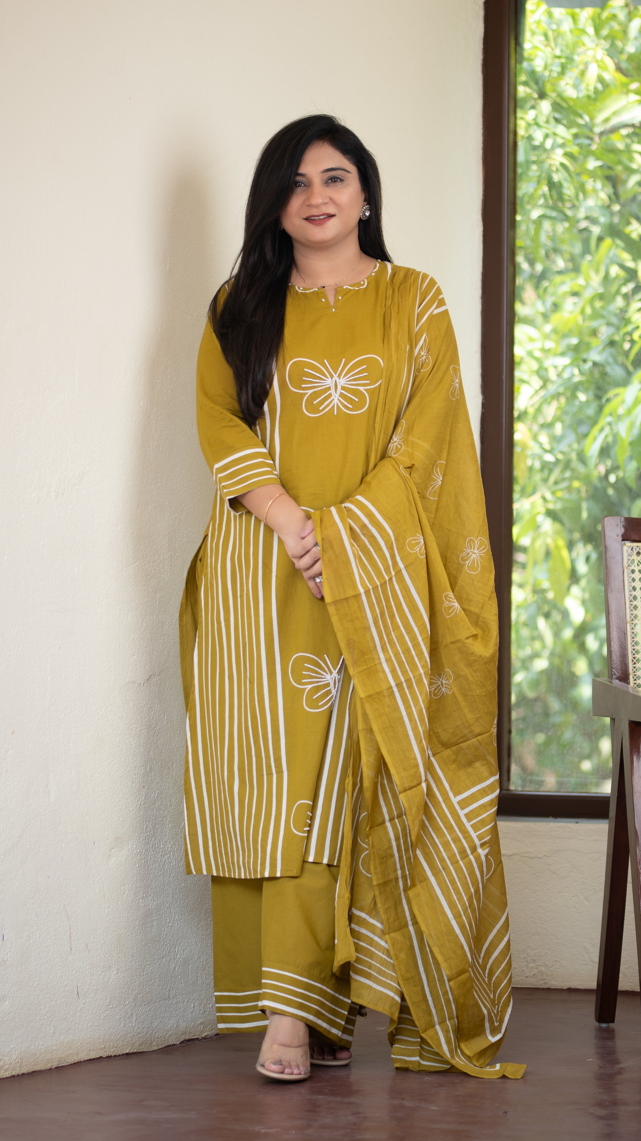 Anaya Cotton HandEmbroidered Divider set - The Jaipur Studio