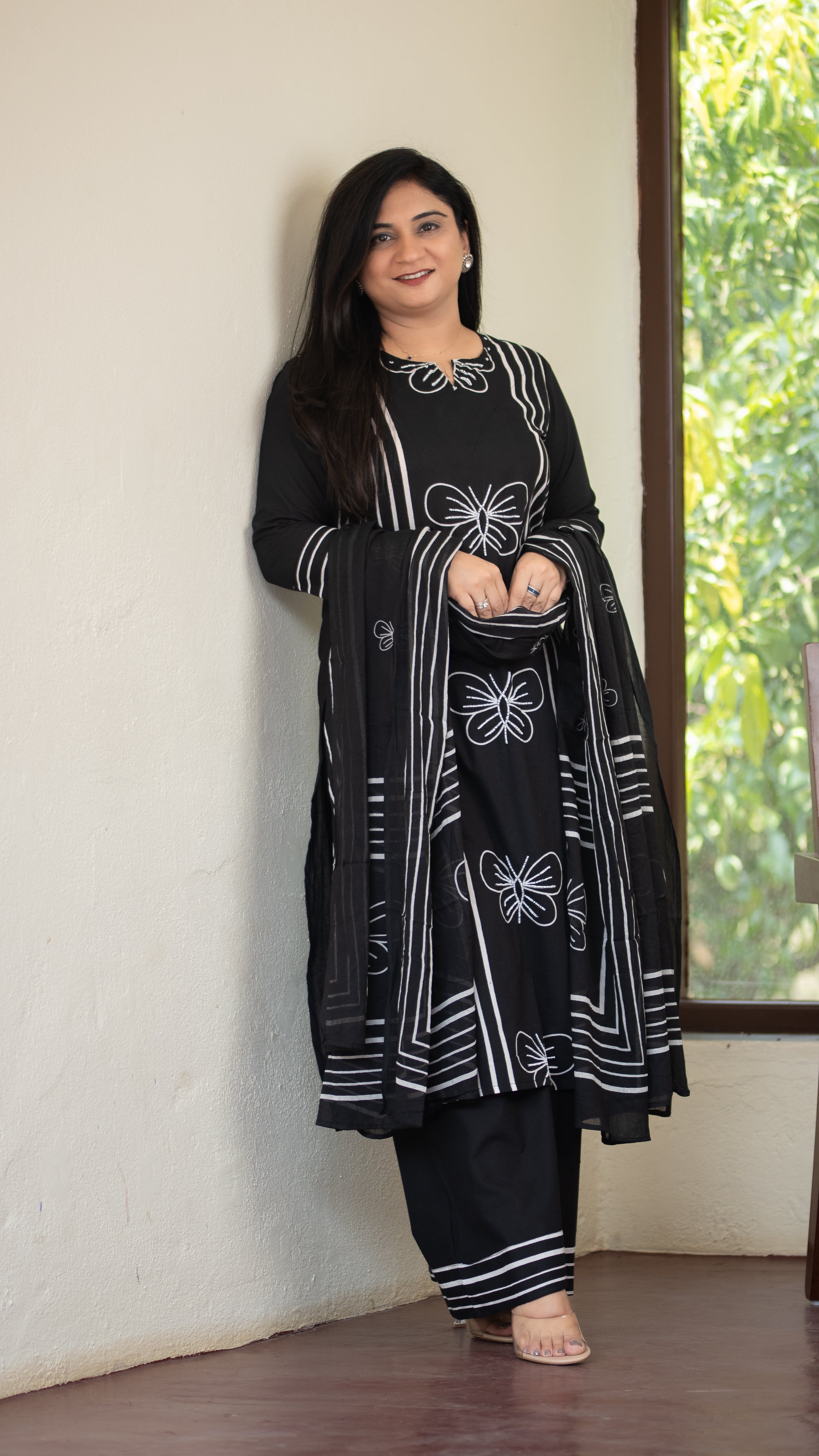 Anaya Cotton HandEmbroidered Divider set - The Jaipur Studio